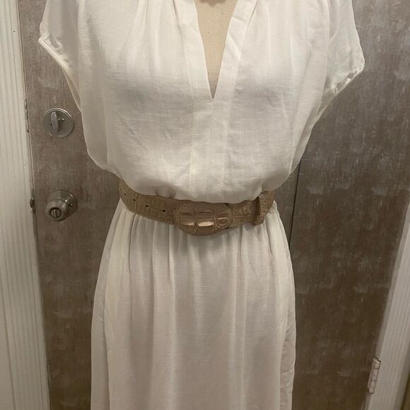 Vix Paula Hermanny white Lind both side split dress, size 2 - Picture 5 of 13